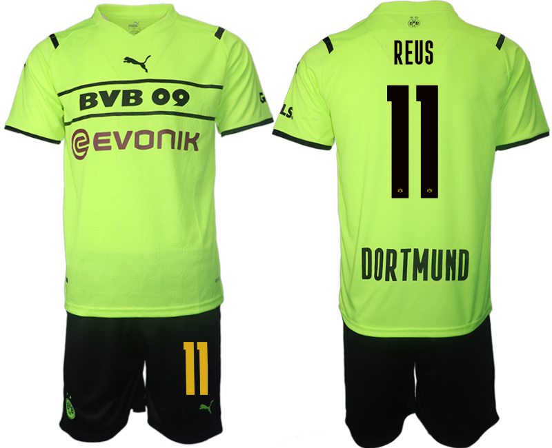 Men 2021-2022 Club Borussia Dortmund Cup green #11 Soccer Jersey